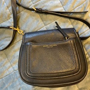 Authentic black leather Marc Jacobs Crossbody bag